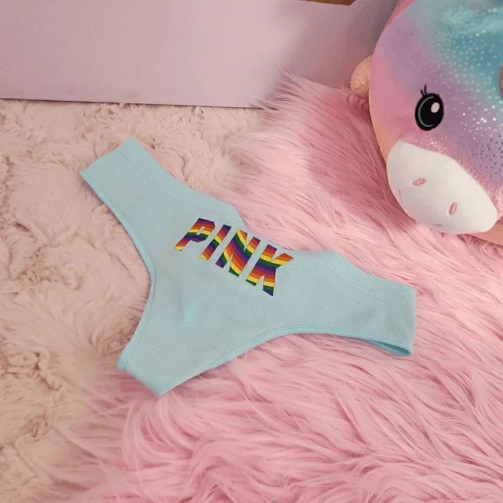 NWT VS PINK Blue Logo String: XS Chic Comfort! NWT